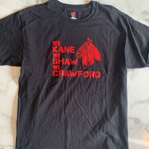 Men’s L Blackhawks Cotton T-Shirt - We Kane, we Shaw, we Crawford